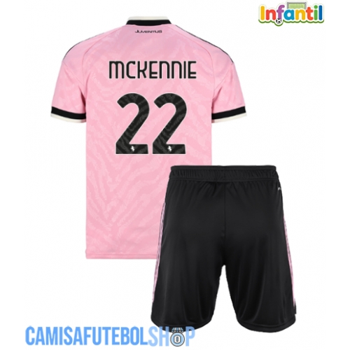 Camisa de time de futebol Juventus Weston McKennie #22 Replicas 2º Equipamento Infantil 2026-27 Manga Curta (+ Calças curtas)